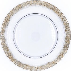 Birch - Glass Charger Plate in Gold 13 Inches