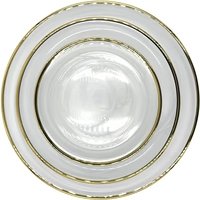 Glass Dinnerware in White 13inches