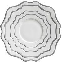 Casablanca Porcelain Collection in White/Silver 13inches