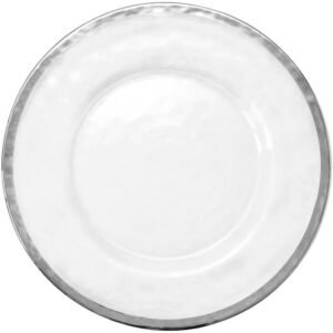 Halo Glass Charger Plate in Sliver 13inches