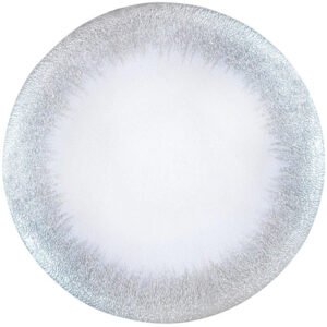 Stardust Glass Charger Plate in Sliver 13inches