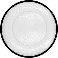 Halo Glass Charger Plate in Black 13inches