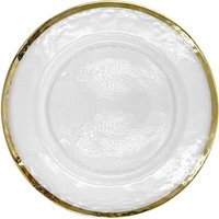 Halo Glass Charger Plate in Gold 13inches