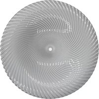 Omni Swirl Glass Charger Plate in Sliver 13inches