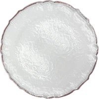 Ribbon Glass Charger Plate in Rose Gold 13inches