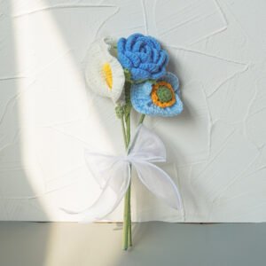 Multi-head Handmade Flower Flower Finished Flower Blue