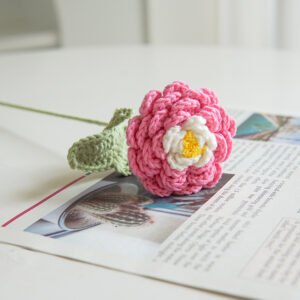 Head Handmade Flower Flower Finished Flower Peony Flower Gradient Pink