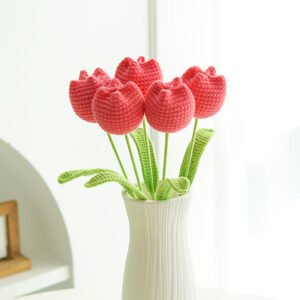 Handmade Flower-Cute mouse head Finished Products Red