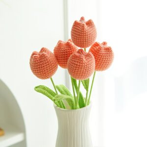 Handmade Flower-Cute mouse head Finished Products Orange