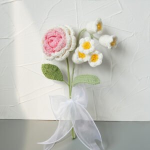 Multi-head Handmade Flower Flower Finished Flower Pink