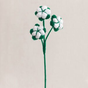 Handmade Flower-Christmas Series Decoration Dandelion Finished Products Bull Cotton Green