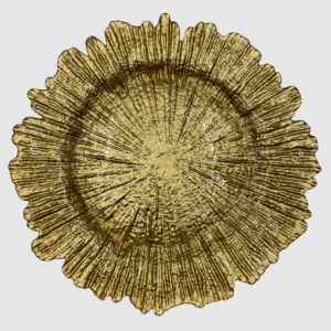 Reef Glass Charger Plate in Gold 13inches