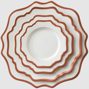 Casablanca Porcelain Collection in White/Rose Gold 13inches