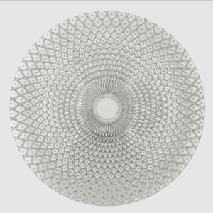 Mandala Glass Charger Plate in Silver 13inches