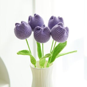 Handmade Flower-Cute mouse head Finished Products Purple